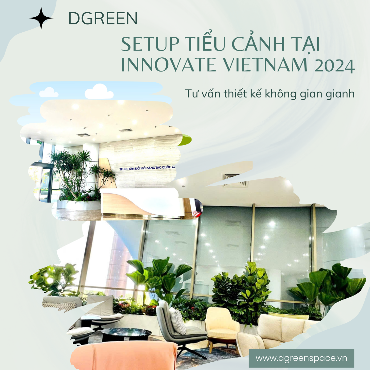 DGREEN SETUP TIỂU CẢNH TẠI INNOVATE VIETNAM 2024